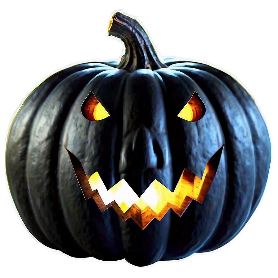 Eerie Black Pumpkin Png 06282024