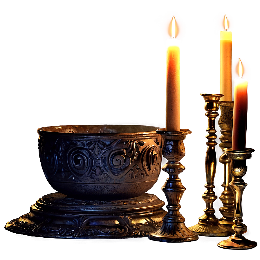 Eerie Candlelit Room Png Plh66