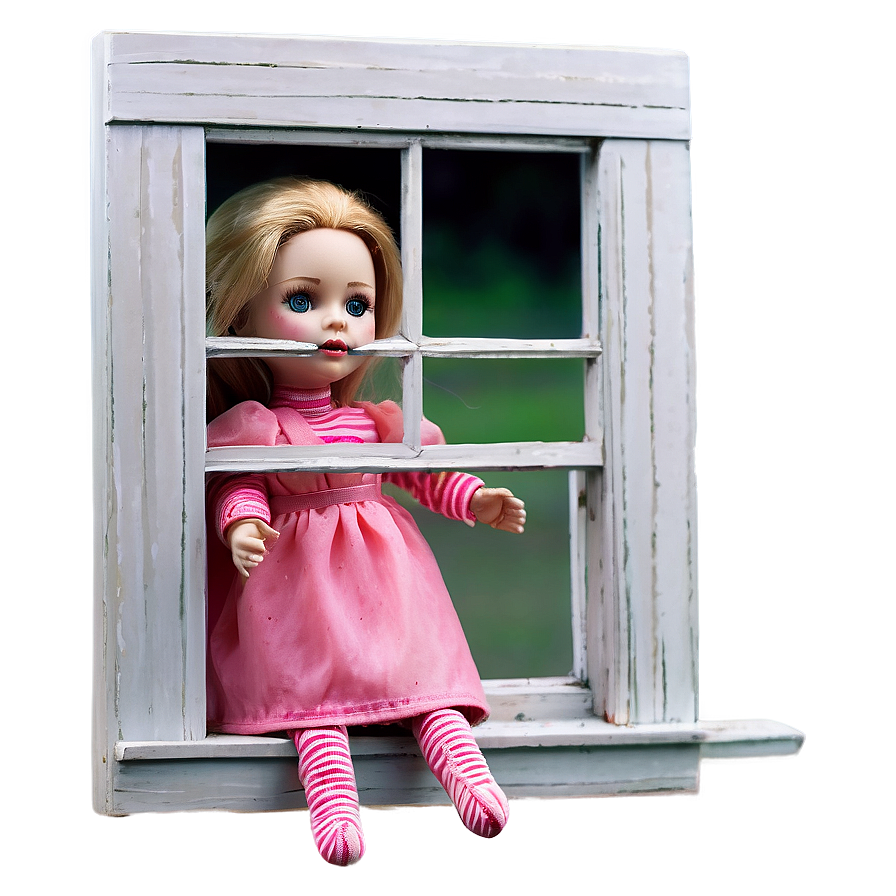 Eerie Doll In Window Png Chy85