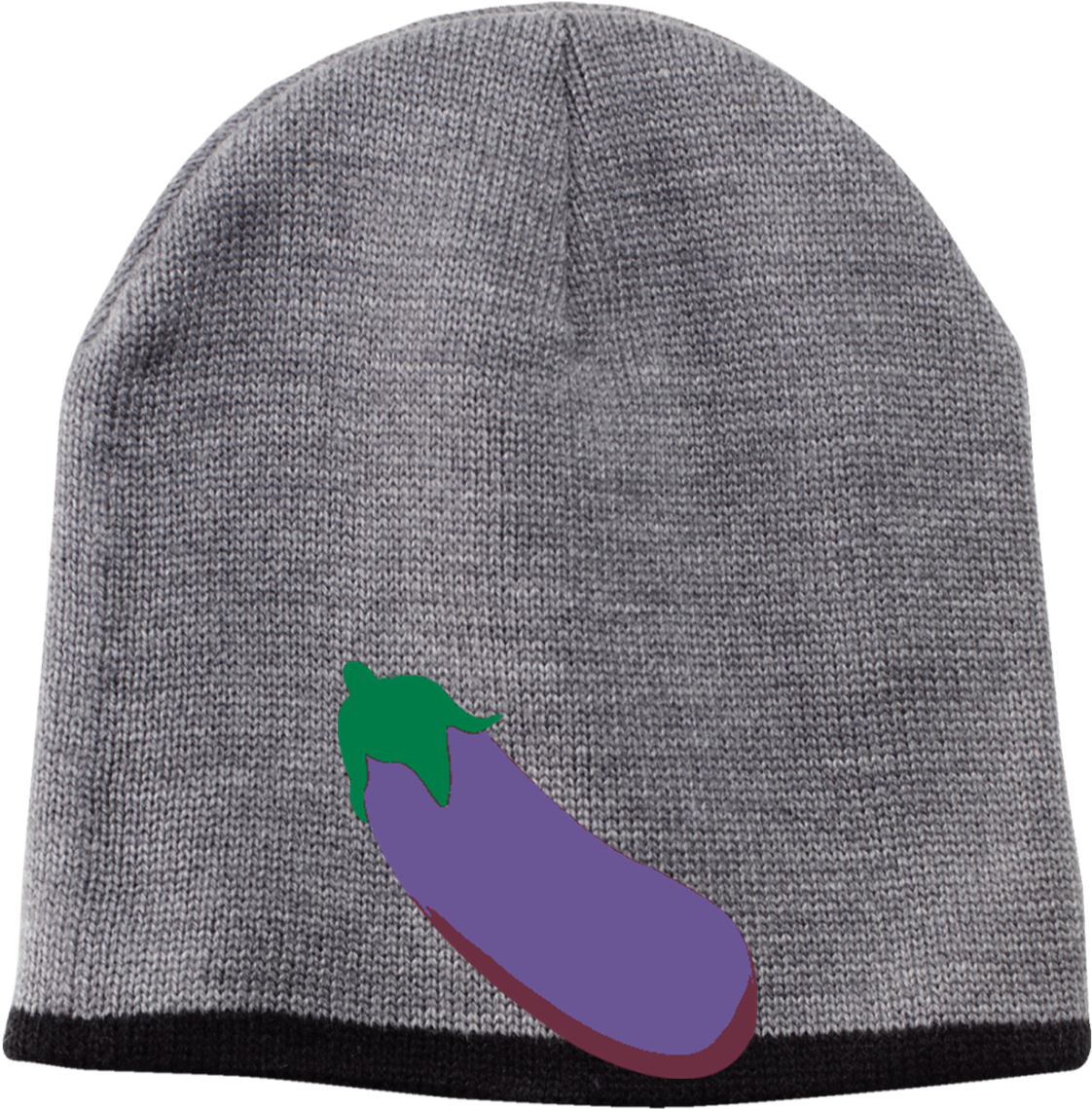 Eggplant Embellished Beanie Hat