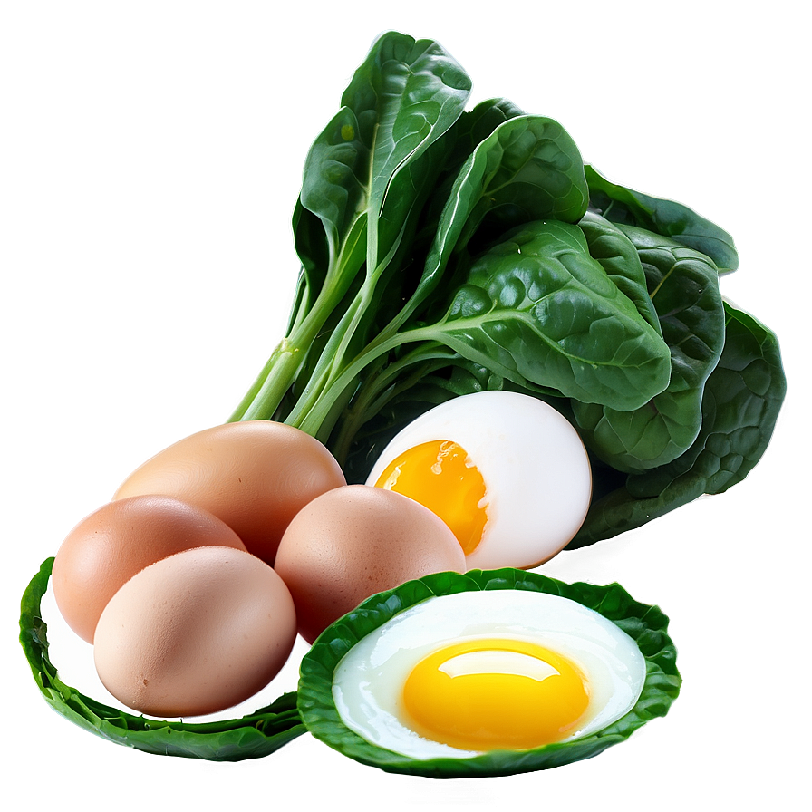 Eggs And Spinach Png Cod35