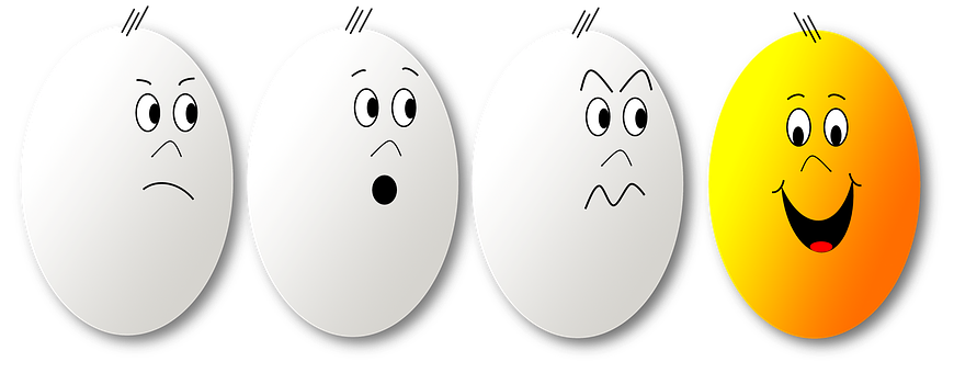 Eggs With Facial Expressions