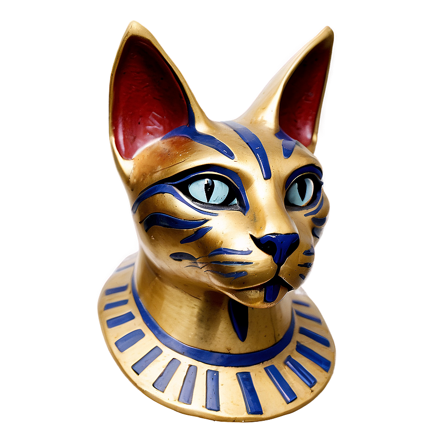 Egyptian Cat Head Statue Png Mrw8