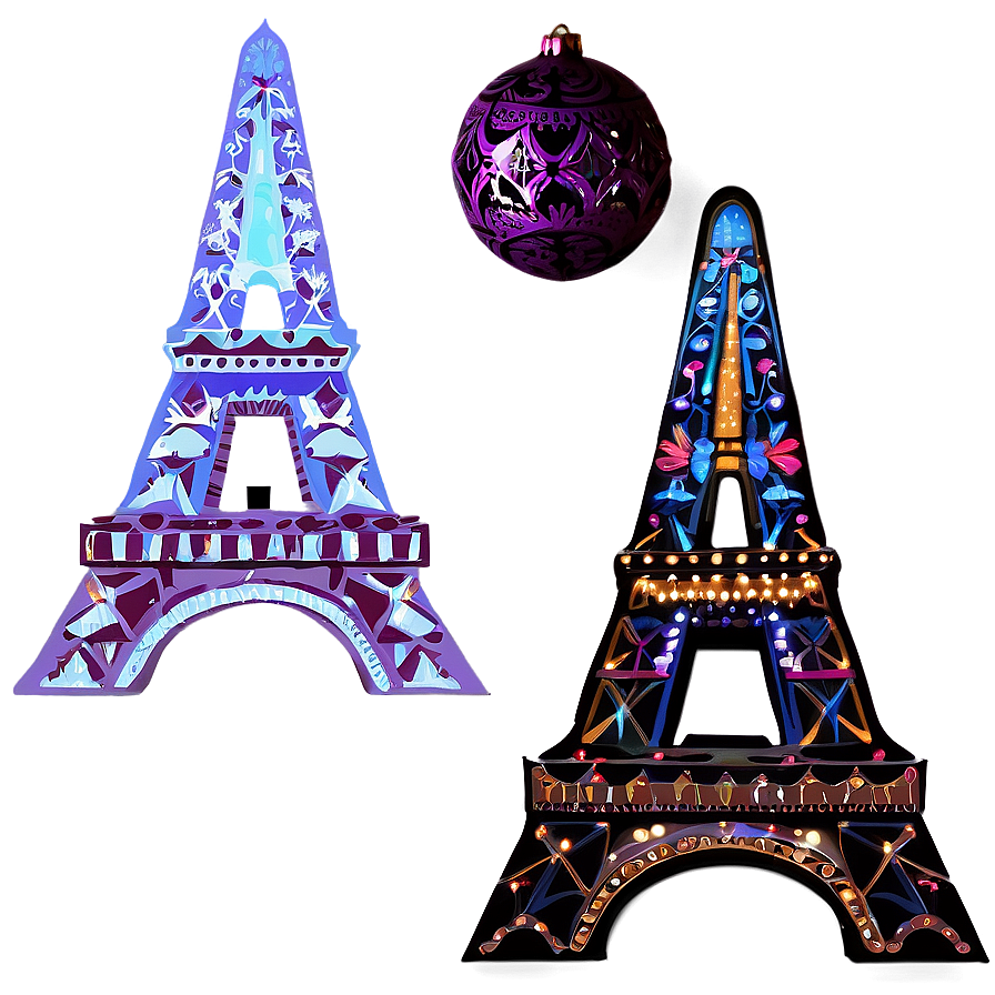 Eiffel Tower Festive Decorations Png 05212024