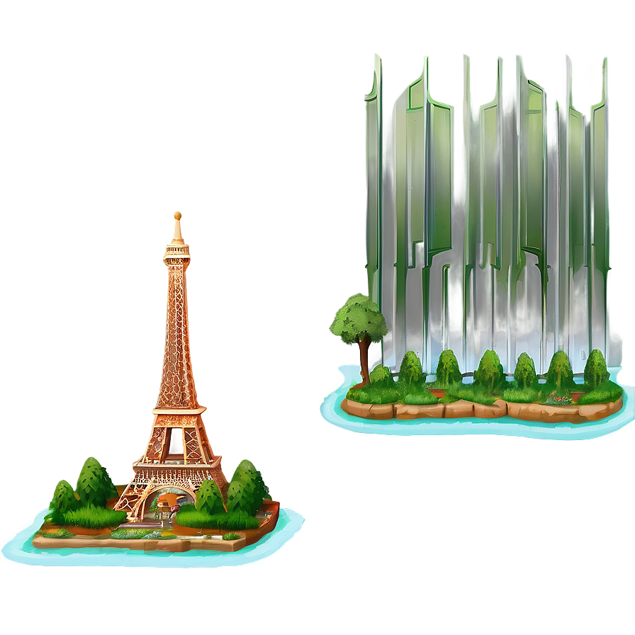 Eiffel Tower Garden View Png 05212024