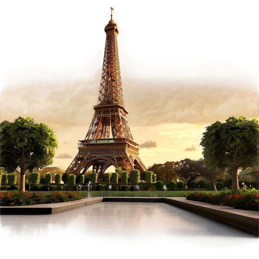 Eiffel Tower Garden View Png Xtq