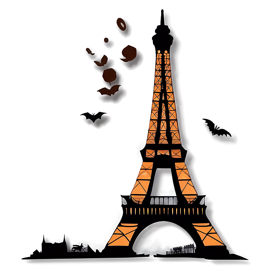 Eiffel Tower Halloween Theme Png Cxh17