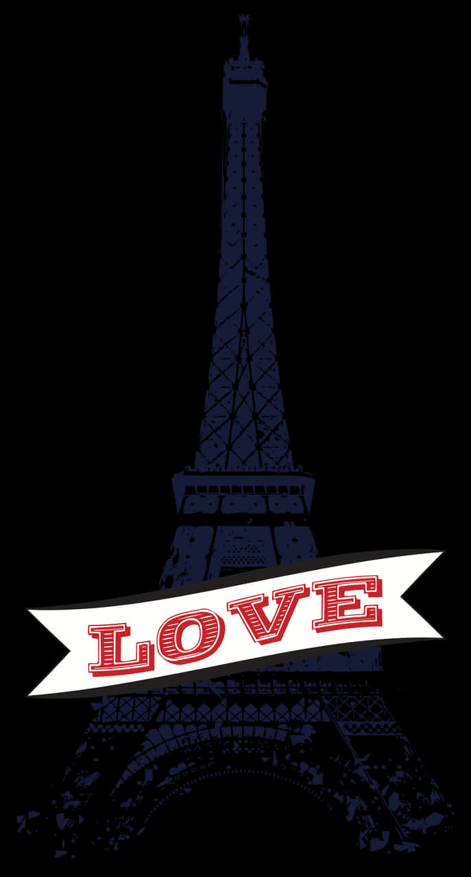 Eiffel Tower Love Banner