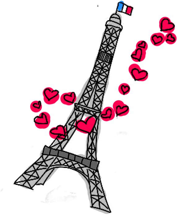 Eiffel Tower Love Illustration