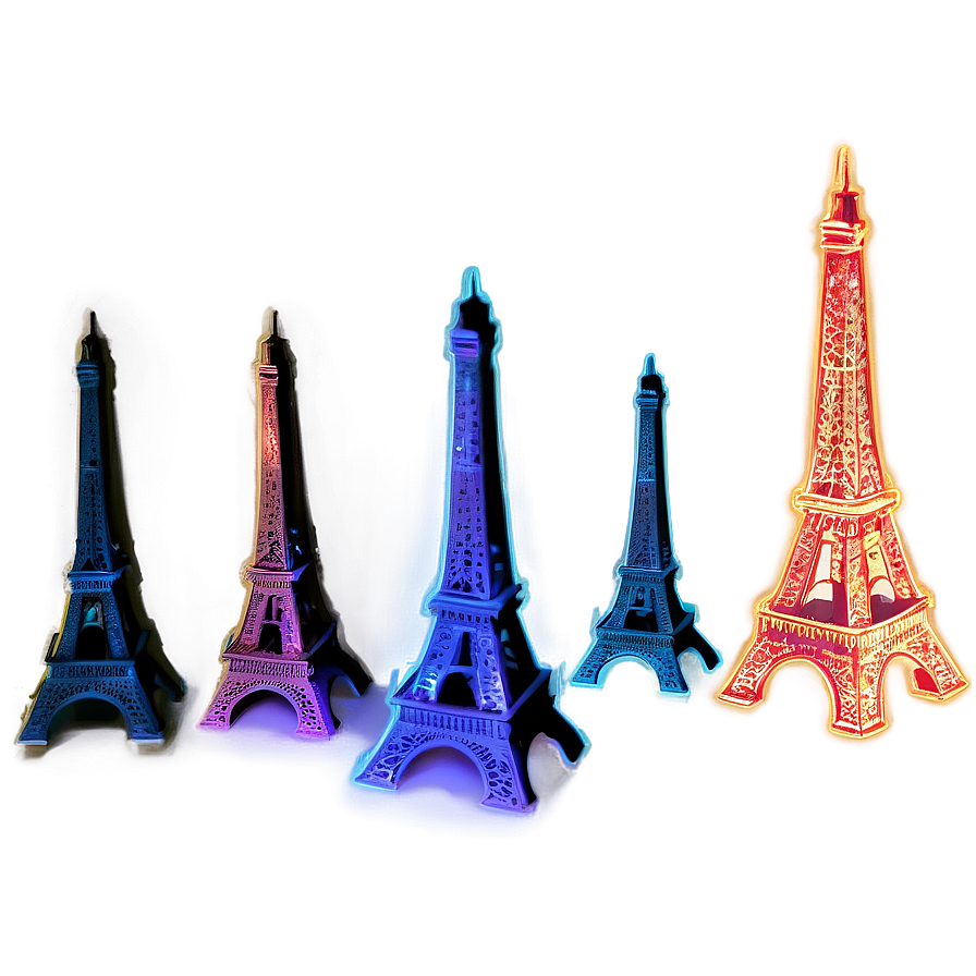 Eiffel Tower Neon Lights Png 44