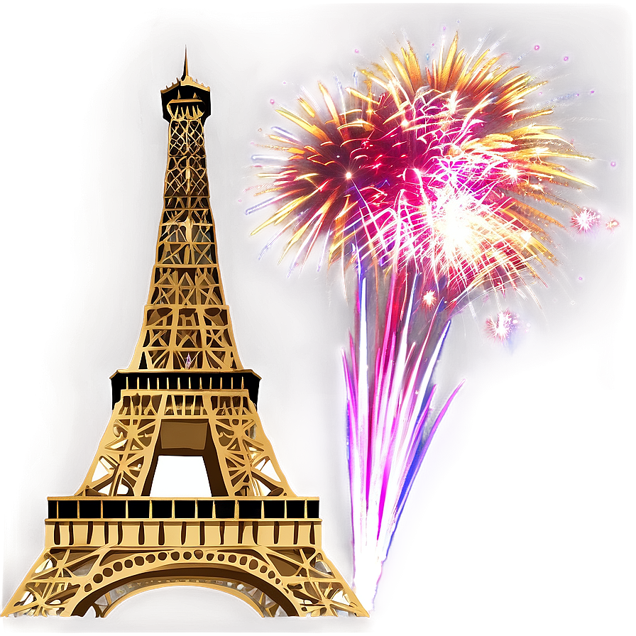 Eiffel Tower New Year Fireworks Png 15