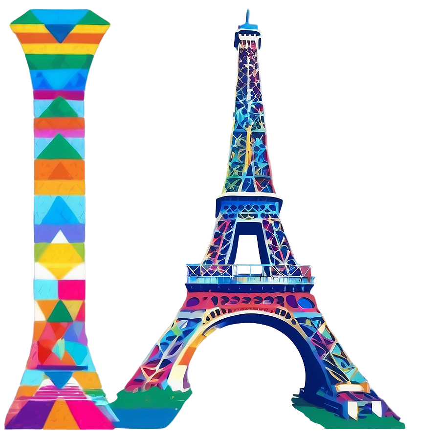 Eiffel Tower Pop Art Png 05212024