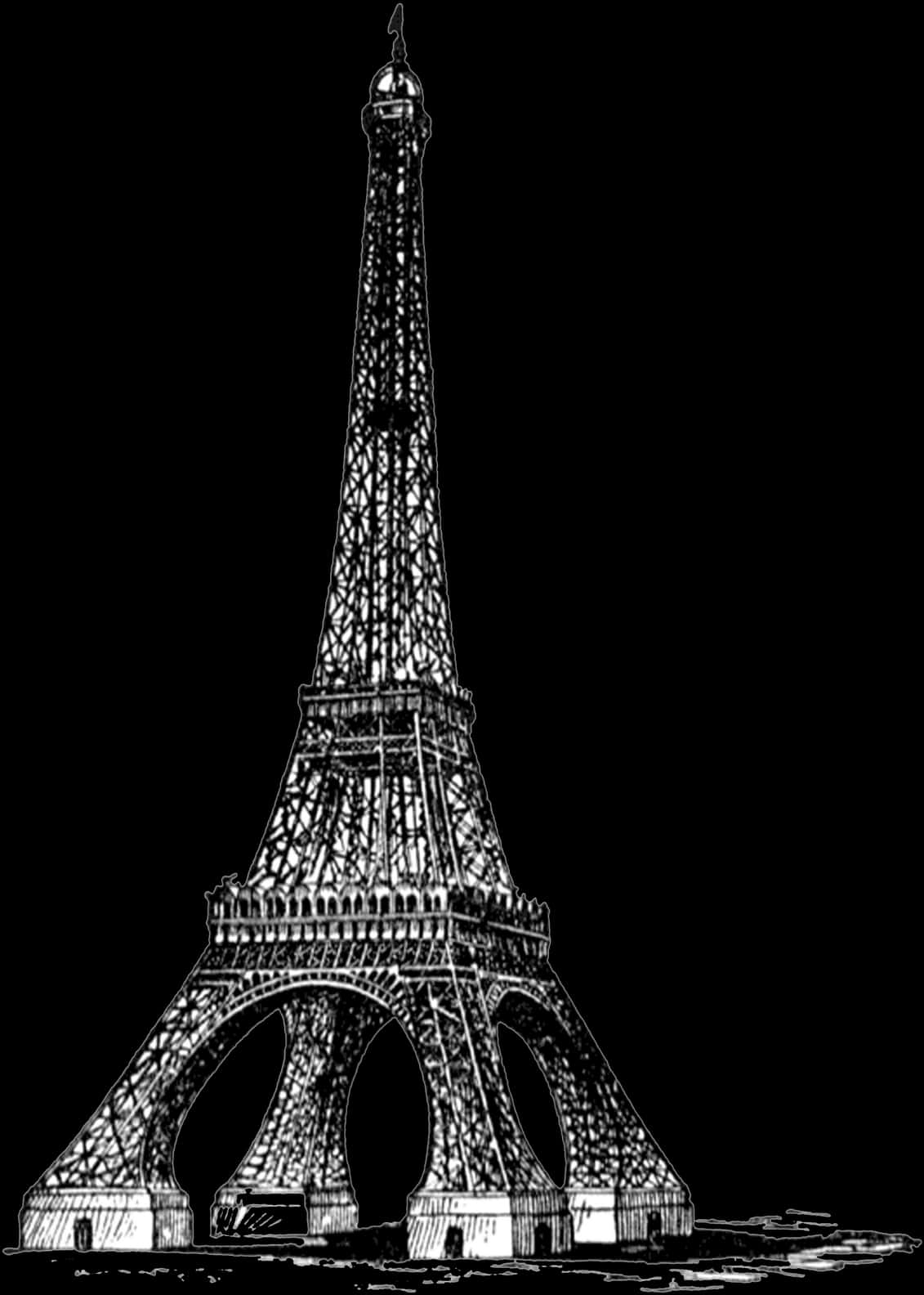 Eiffel Tower Sketch Artwork