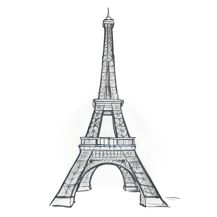 Eiffel Tower Sketch Drawing Png Awy57