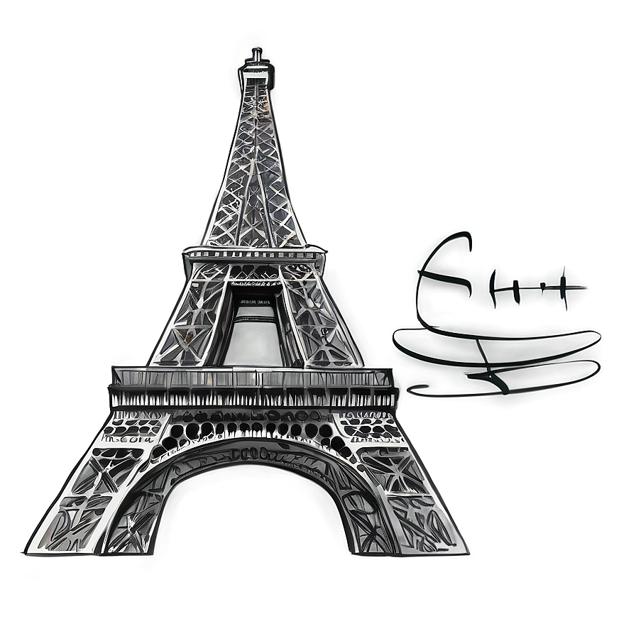 Eiffel Tower Sketch Drawing Png Pxf