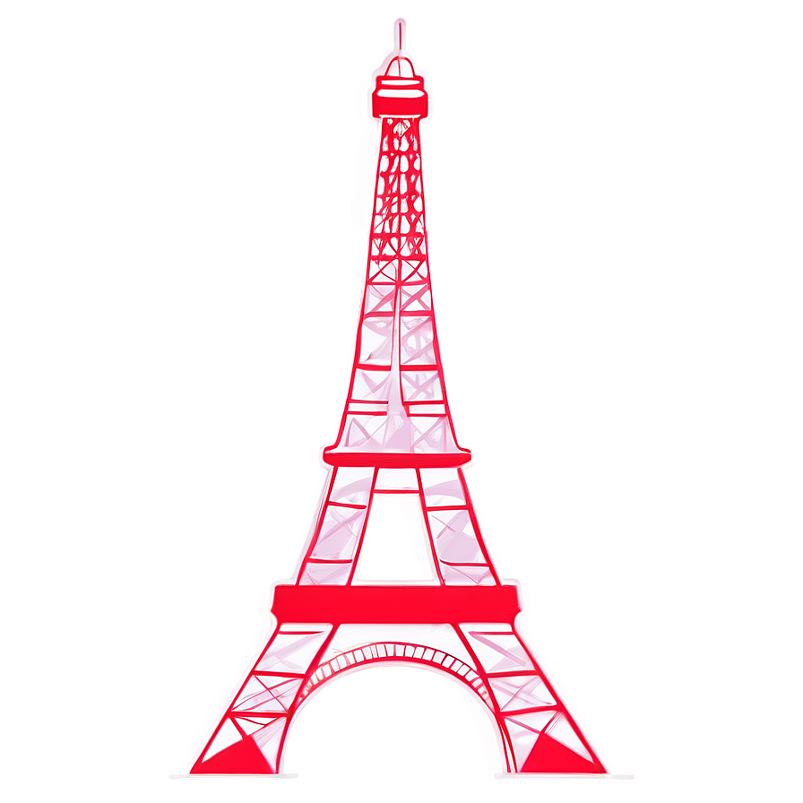 Eiffel Tower Stylized Illustration Png Cdk