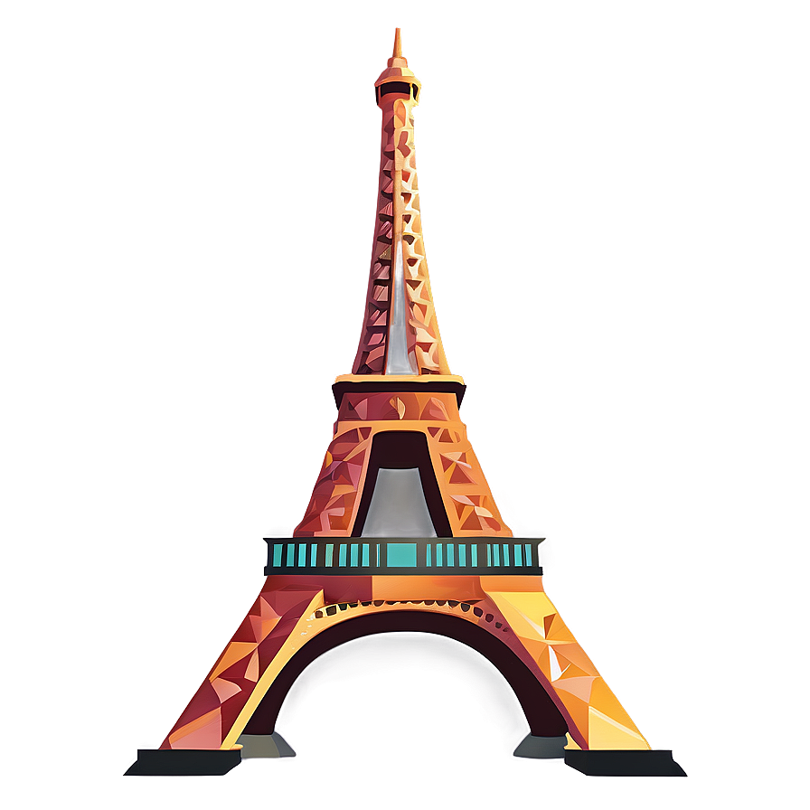 Eiffel Tower Stylized Illustration Png Nao2