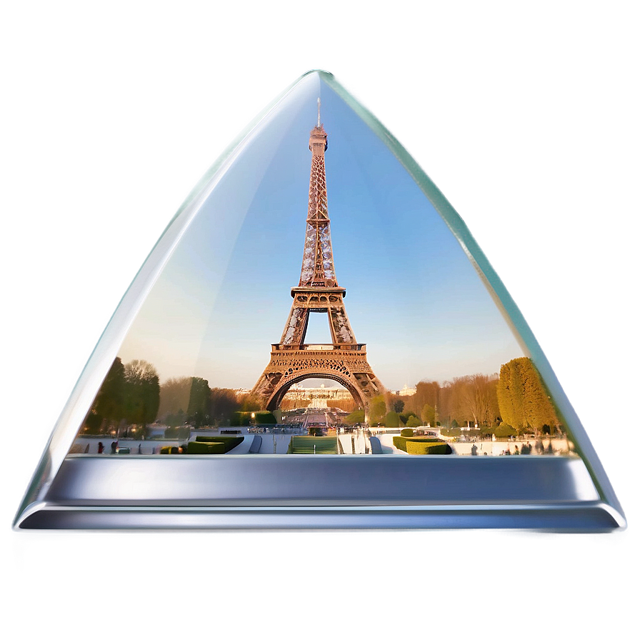 Eiffel Tower Through Glass Pyramid Png 05212024