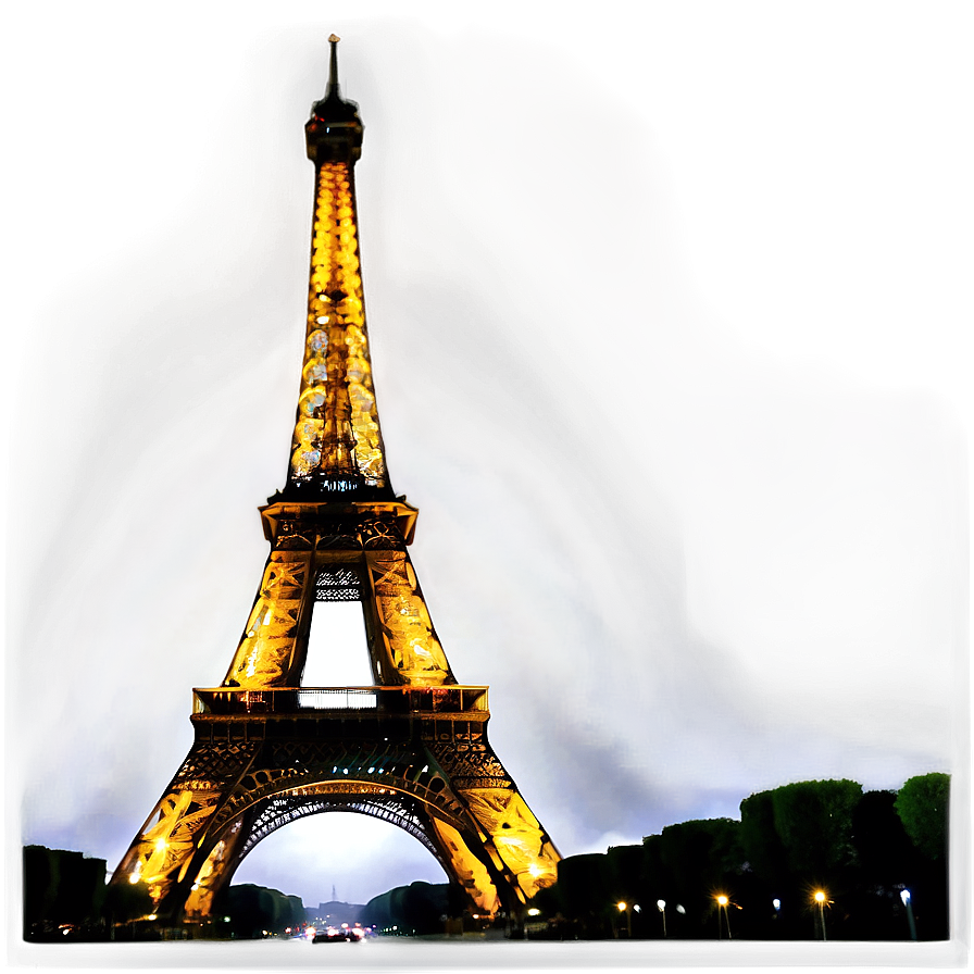 Eiffel Tower Under Starry Night Png 50