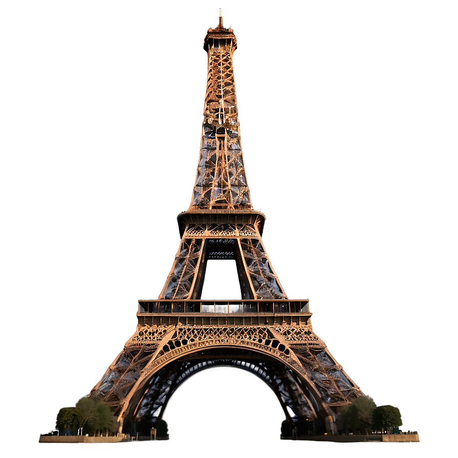 Eiffel Tower Under Starry Night Png Jdm87