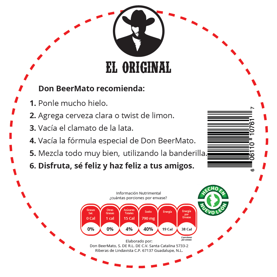 El Original Beer Mato Label