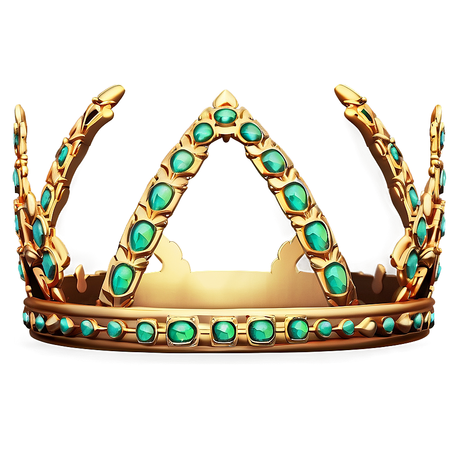 Elaborate Golden Crown Png 06282024