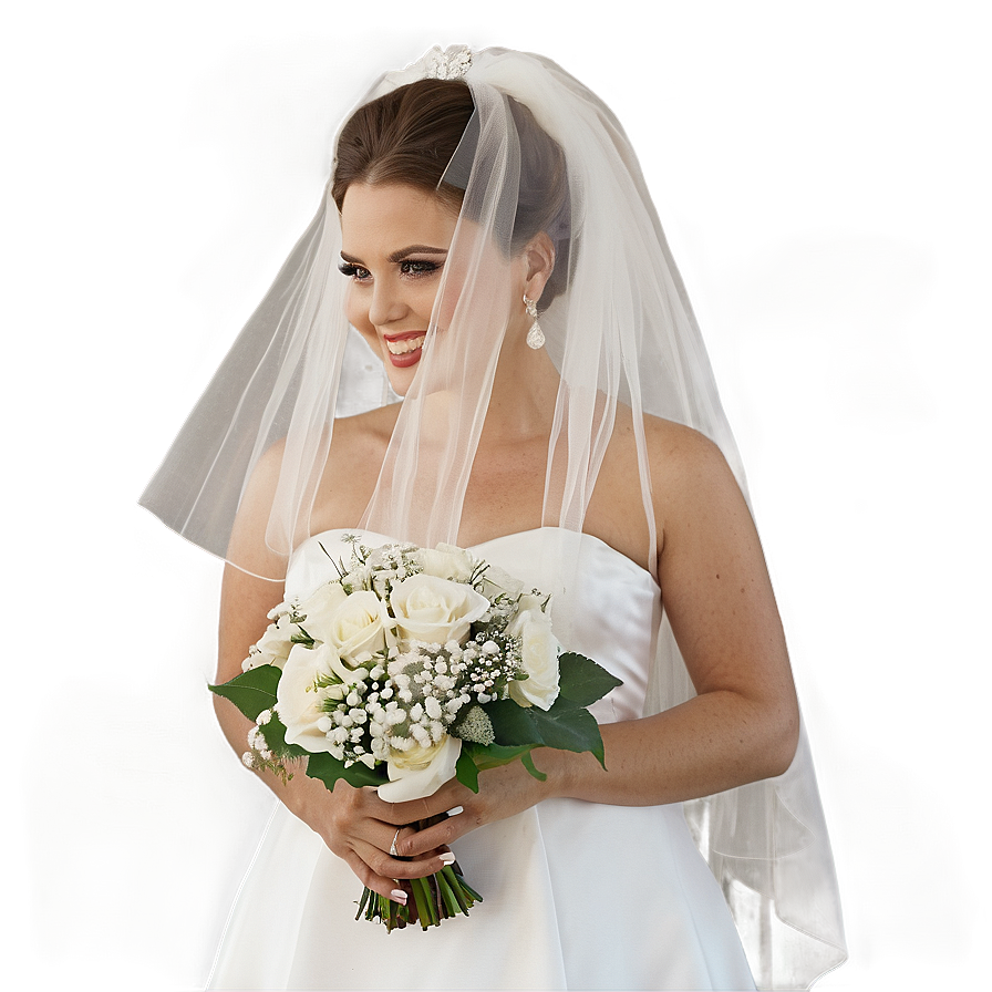 Elbow Length Wedding Veil Png Eqk