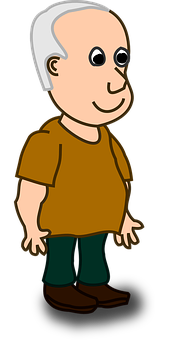 Elderly Cartoon Character