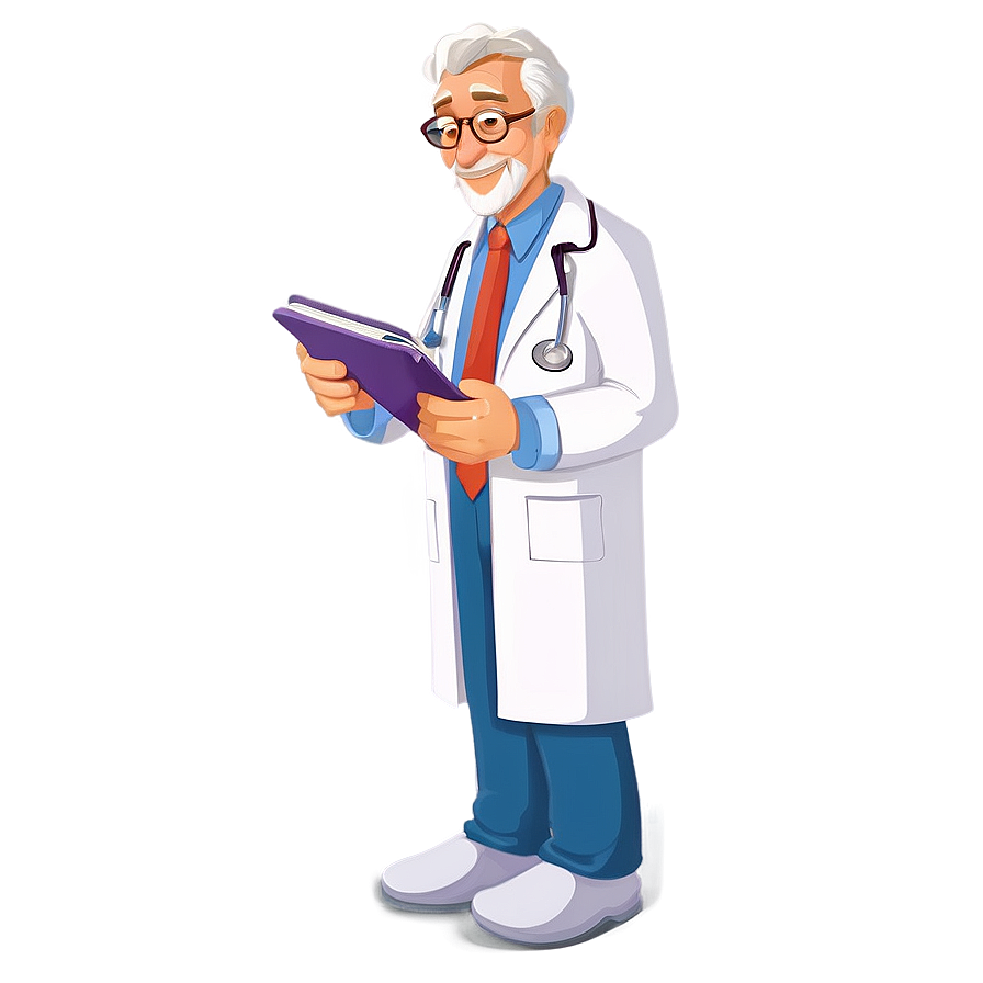 Elderly Cartoon Doctor Png 86