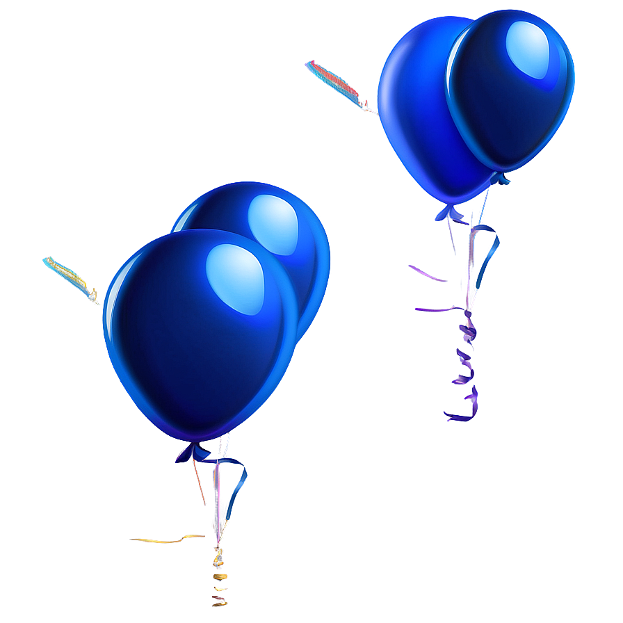 Electric Blue Balloons Png Tcd61