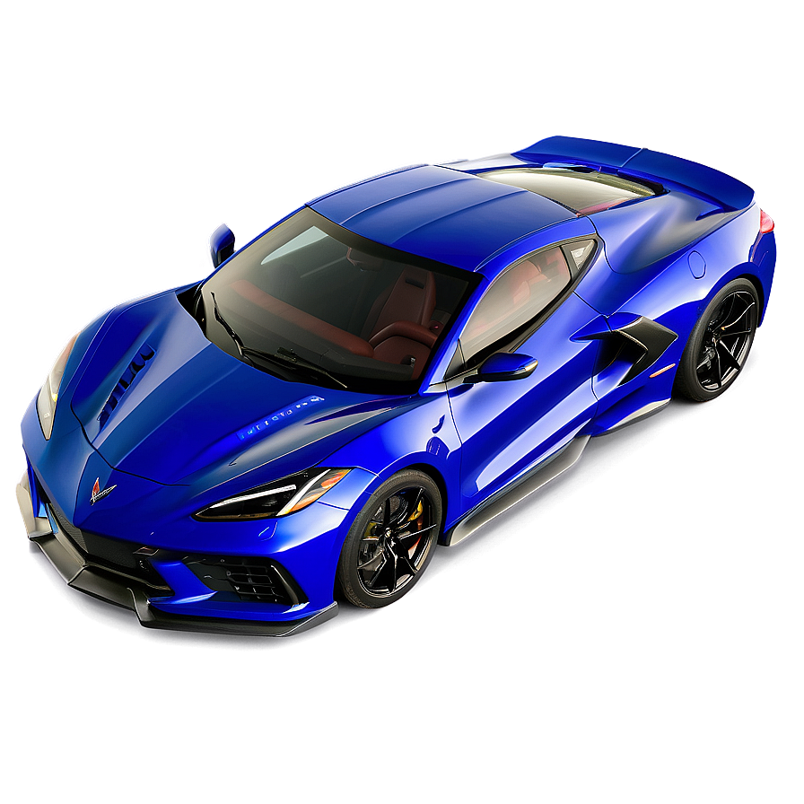 Electric Blue Corvette C8 Png 89