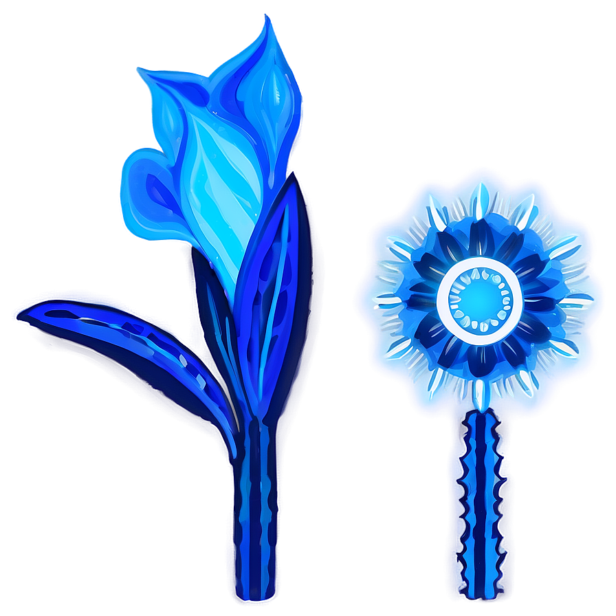 Electric Blue Flower Png 53