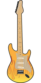 Electric Guitar Flame Design