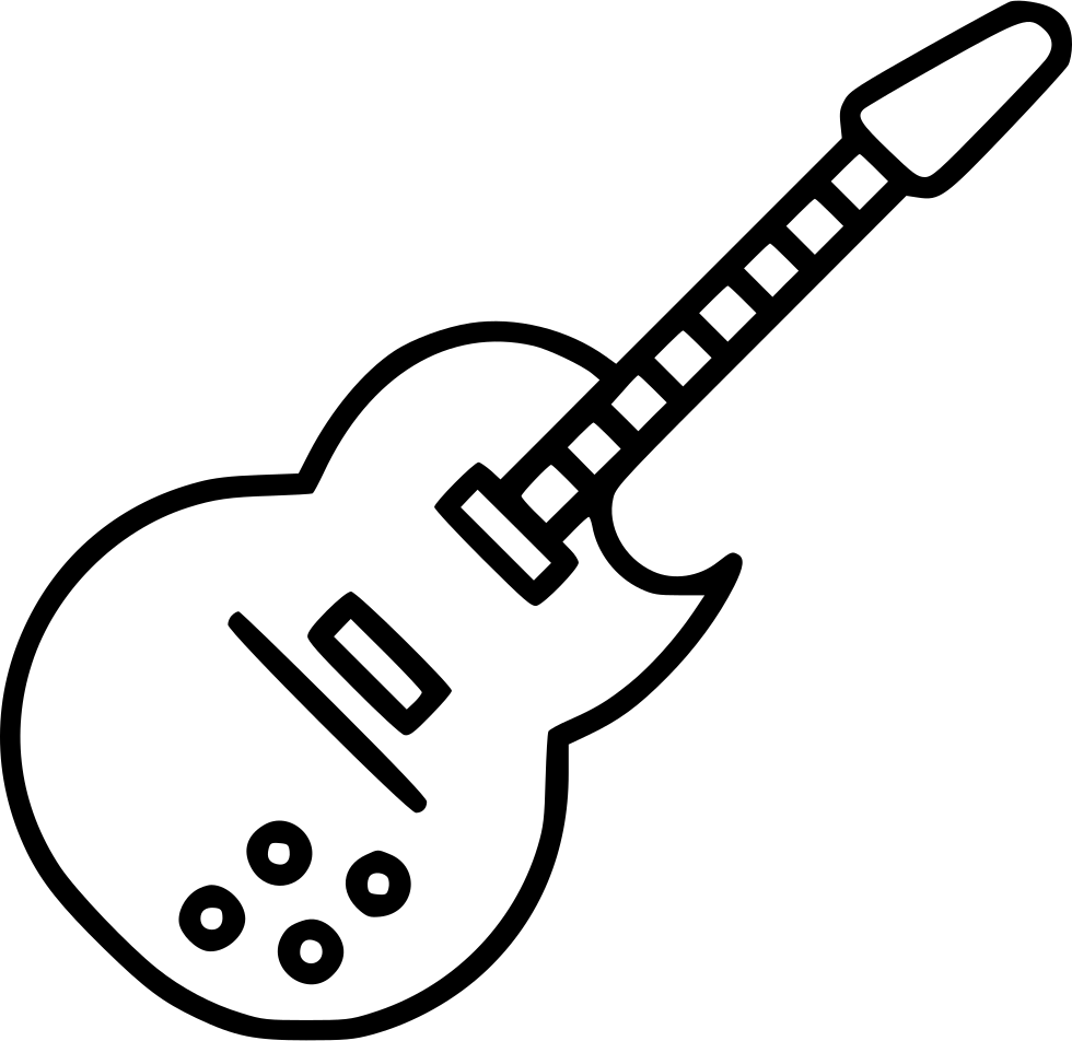 Electric Guitar Outline Drawing