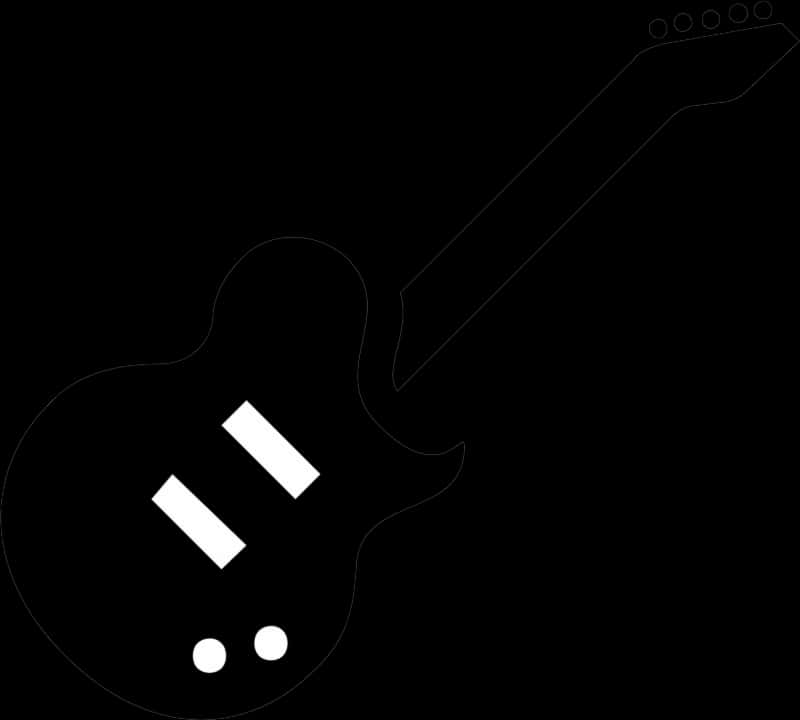 Electric Guitar Silhouette Black Background