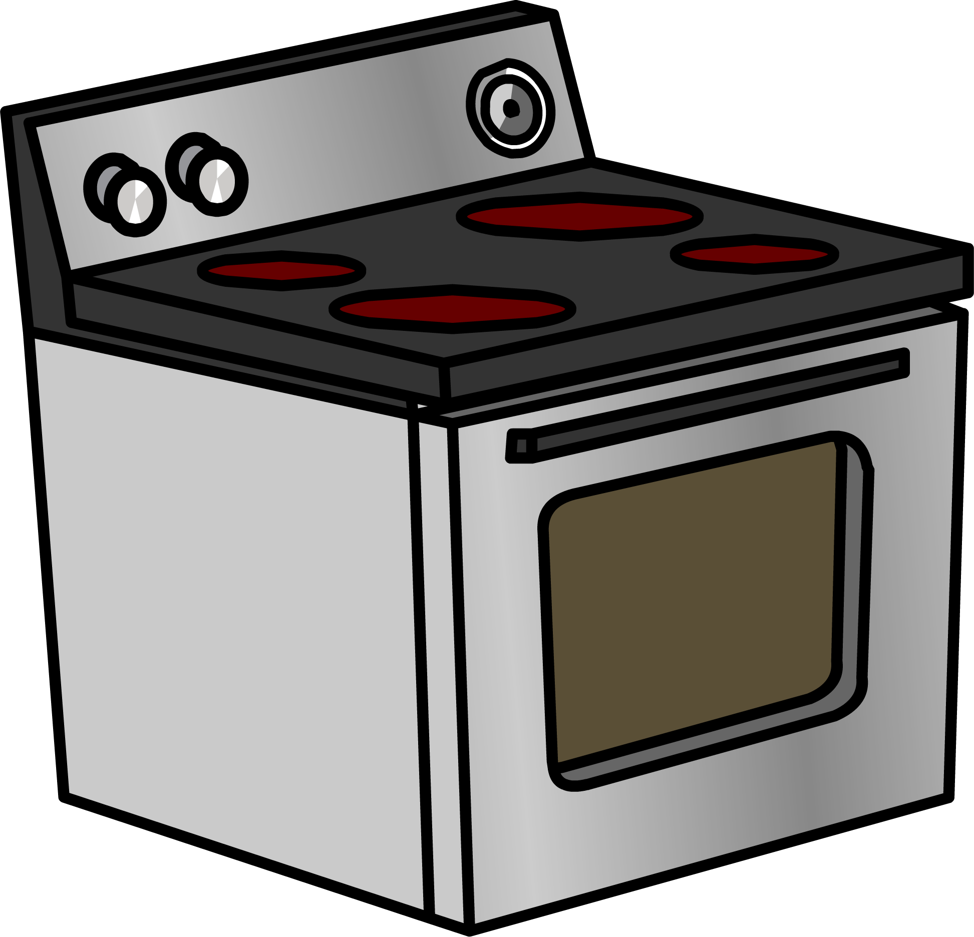 Electric Kitchen Stove Illustration