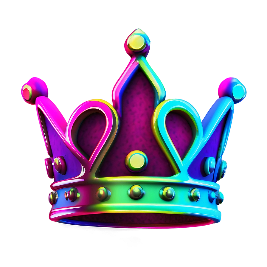 Electric Neon Crown Design Png Qfw82