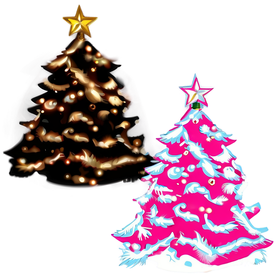 Electric Pink Christmas Tree Png Hix73