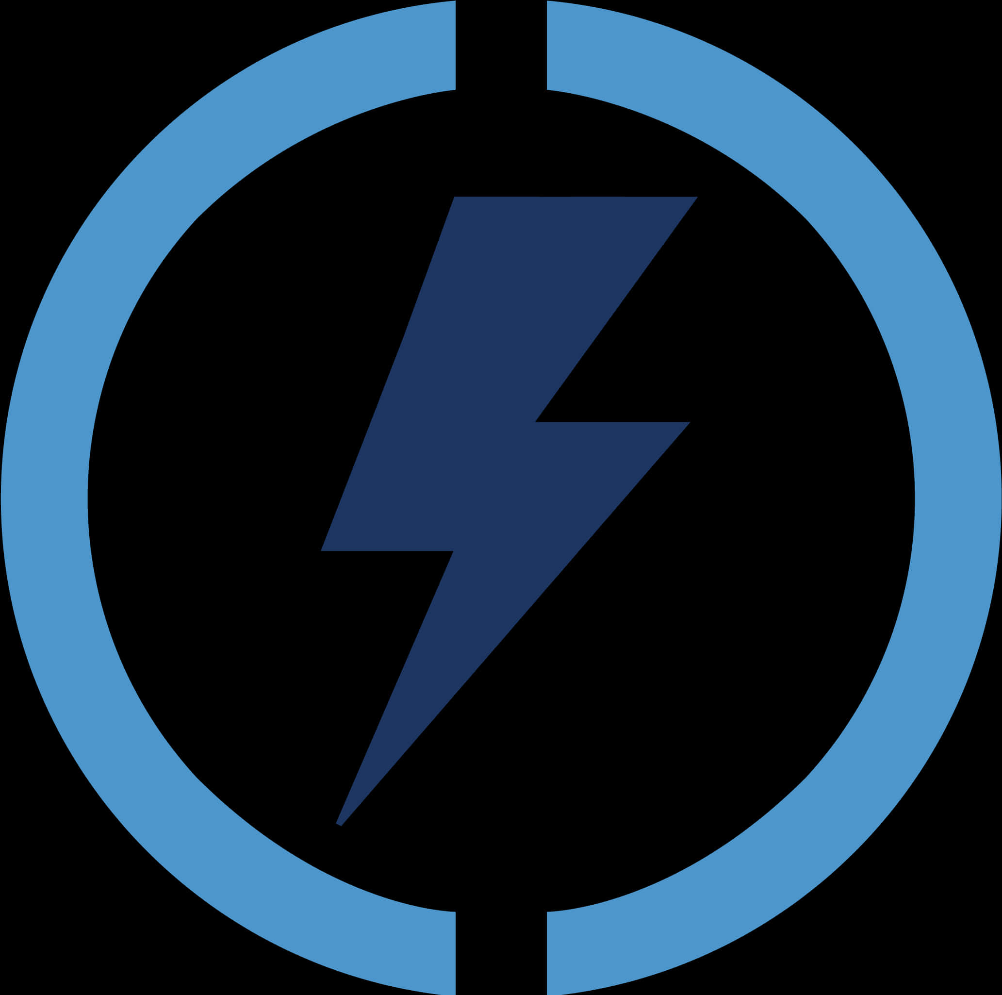 Electric_ Power_ Symbol_ Blue_ Background