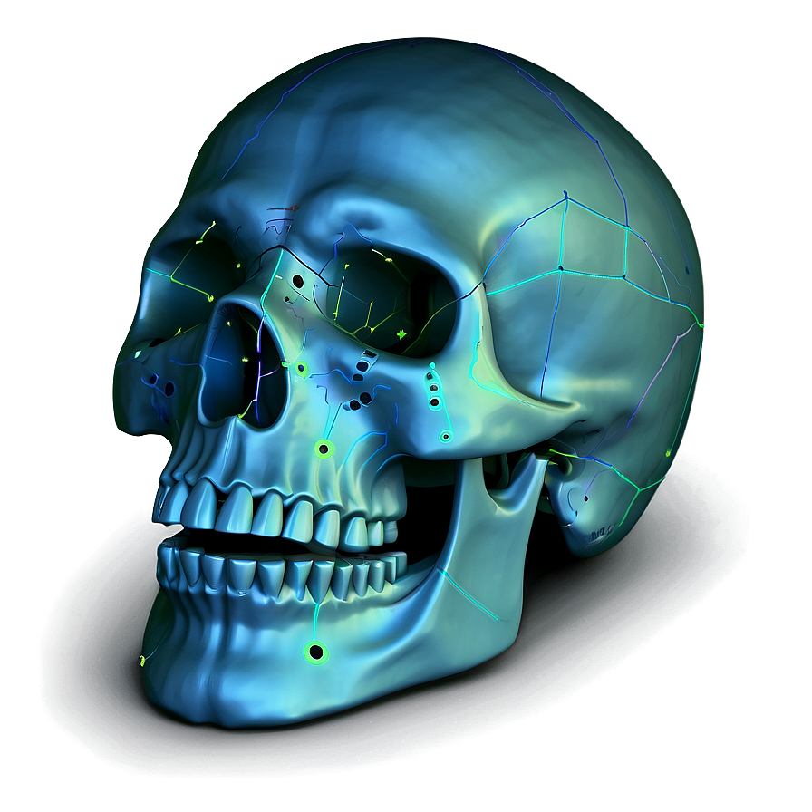 Electric Skull Visualization Png C