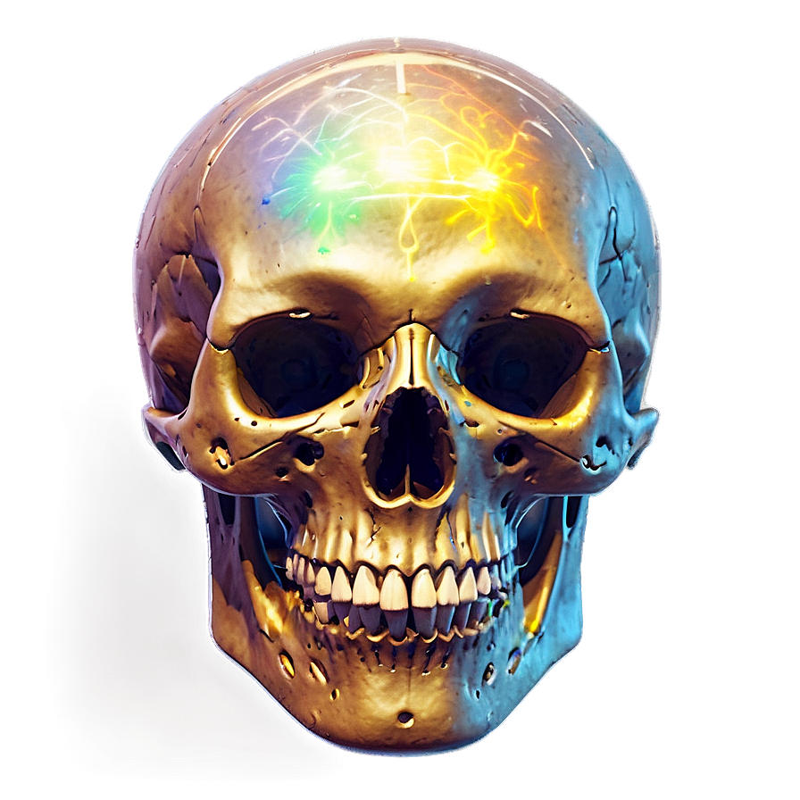 Electric Skull Visualization Png D