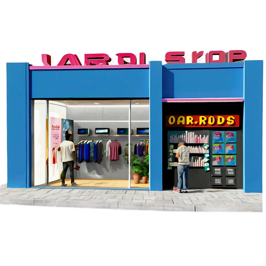 Electronics Shop Facade Png Bes66