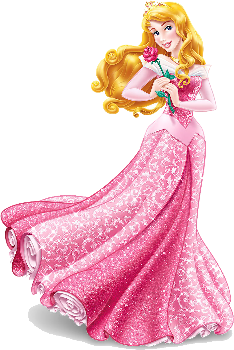 Elegant Animated Princess Pink Dress