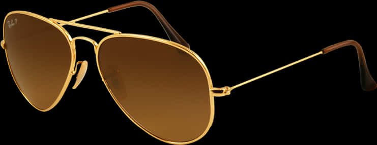 Elegant Aviator Sunglasses Brown Tint