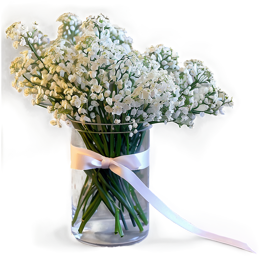 Elegant Babys Breath Floral Arrangement Png Yhi