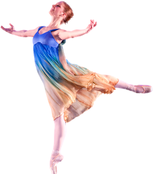 Elegant_ Ballet_ Dancer_in_ Blue_ Ombre_ Dress
