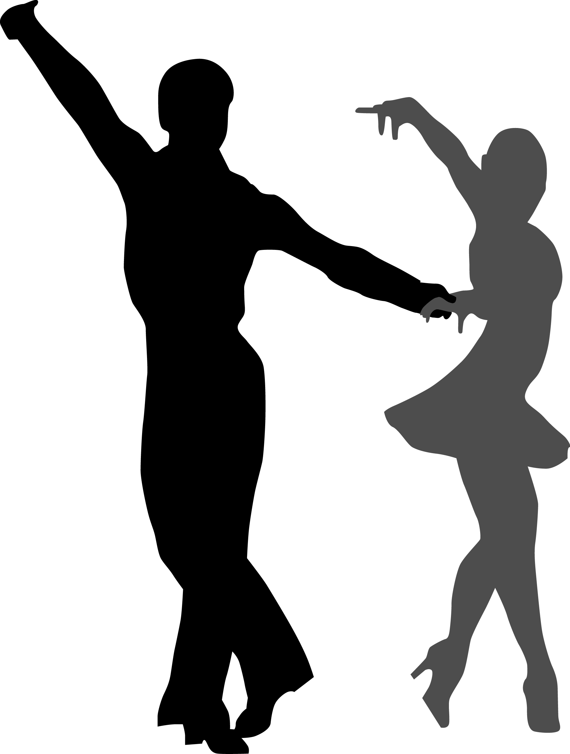 Elegant Ballroom Dancers Silhouette