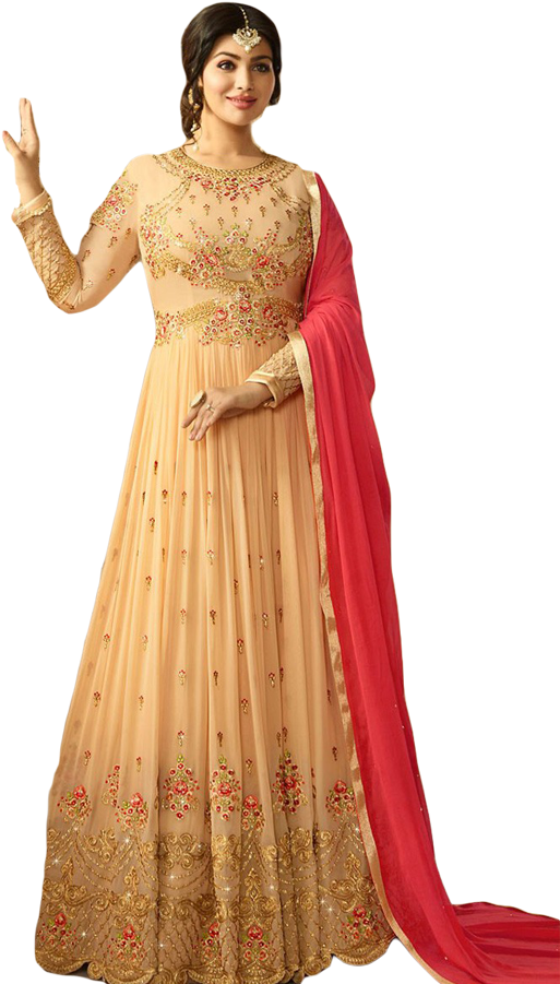 Elegant Beige Salwar Suit With Dupatta