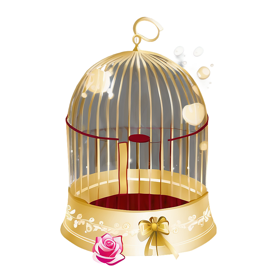 Elegant Bird Cage Graphic Png Sls43