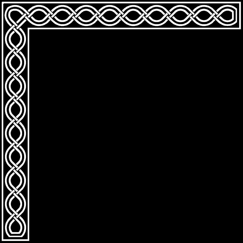 Elegant Black Celtic Corner Design